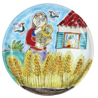 Circular Plate DS 15 cm PT15DS-5 Woman in the cornfield Circular Plate DS 15 cm PT15DS-5 Woman in the cornfield